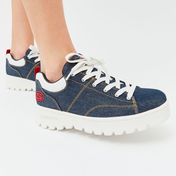 skechers denim shoes